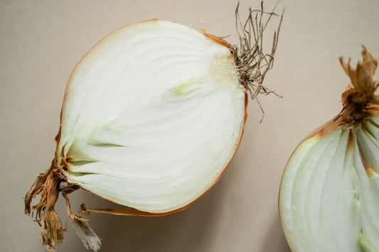 A photo of an organic onion locally sourced in South Africa