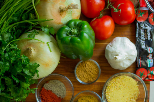 A photo of organic vegetables locally sourced in South Africa